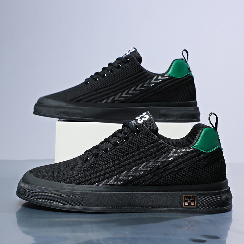 Flying Woven Skate Shoes Mesh Wear-resistant Sports Leisure Invisible Height Increasing Insole Men - Bellarte Enchanté Flying Woven Skate Shoes Mesh Wear-resistant Sports Leisure Invisible Height Increasing Insole Men